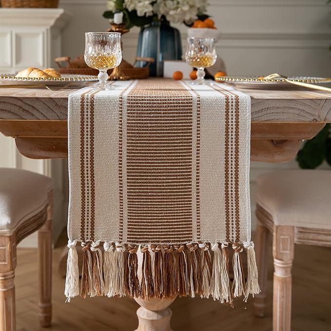 Caflife Boho Table Runner Brown by Caflife