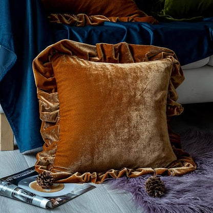 Velvet Throw Pillow Cover Soft Decorative Luxurious Solid Square Cushion Case - Image 2
