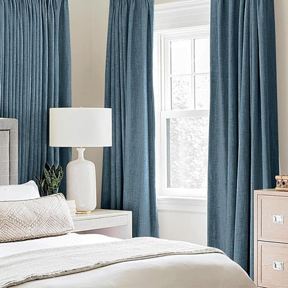 MIULEE Linen Blackout Curtains and Drapes 100% Room Darken Thermal Insulated - Image 2