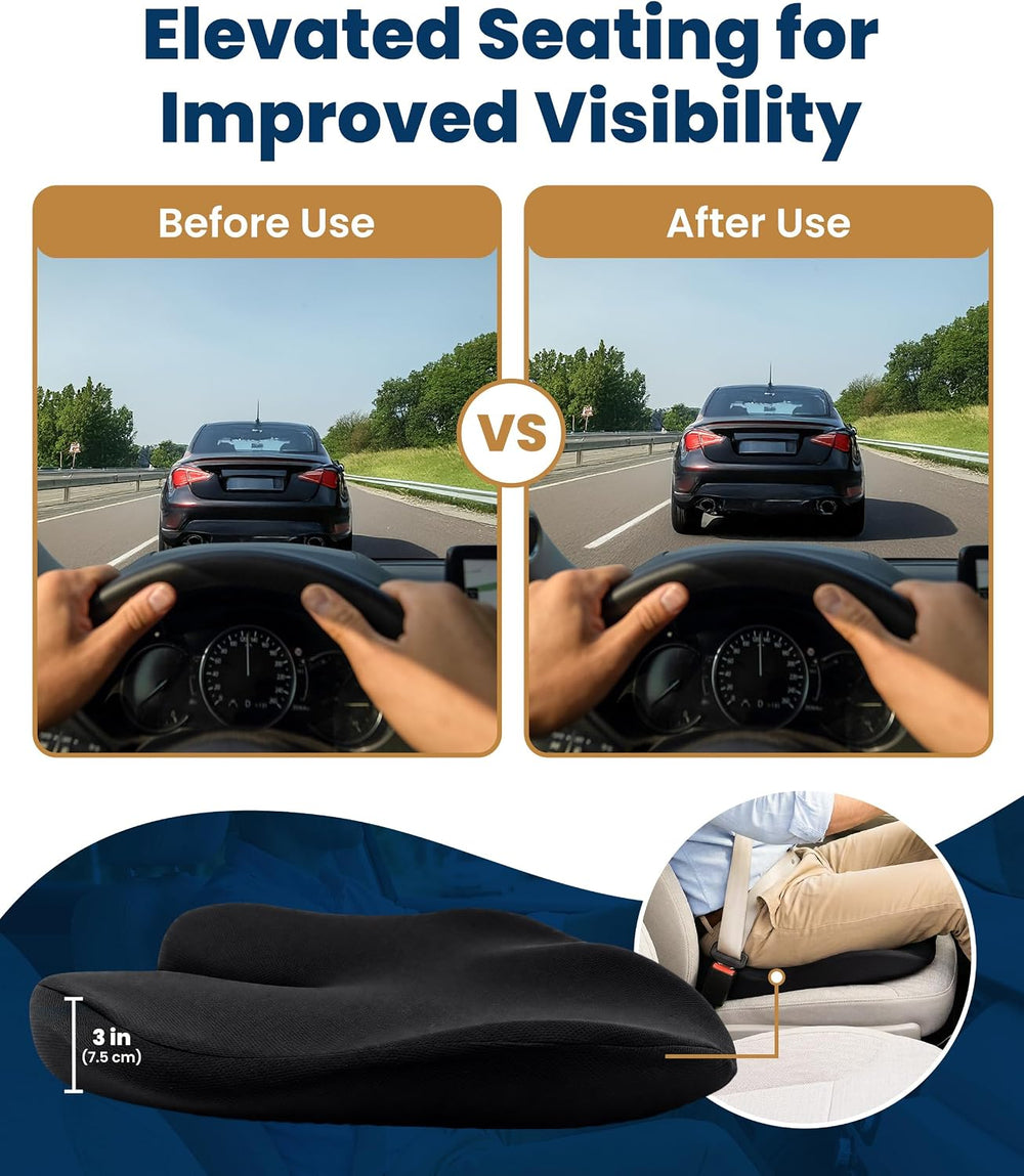 Everlasting Comfort Car Seat Cushion for Driving - Orthopedic Car Cushion for...