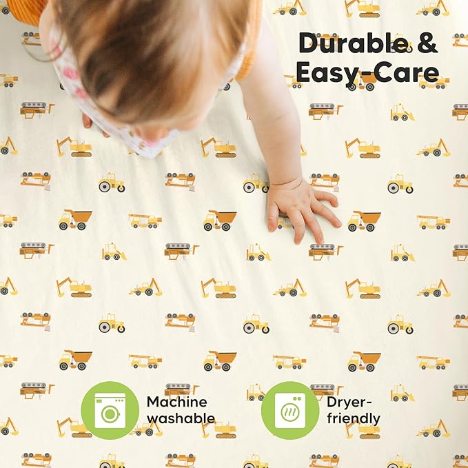 2-Pack Mini Crib Sheets Fitted - Image 7