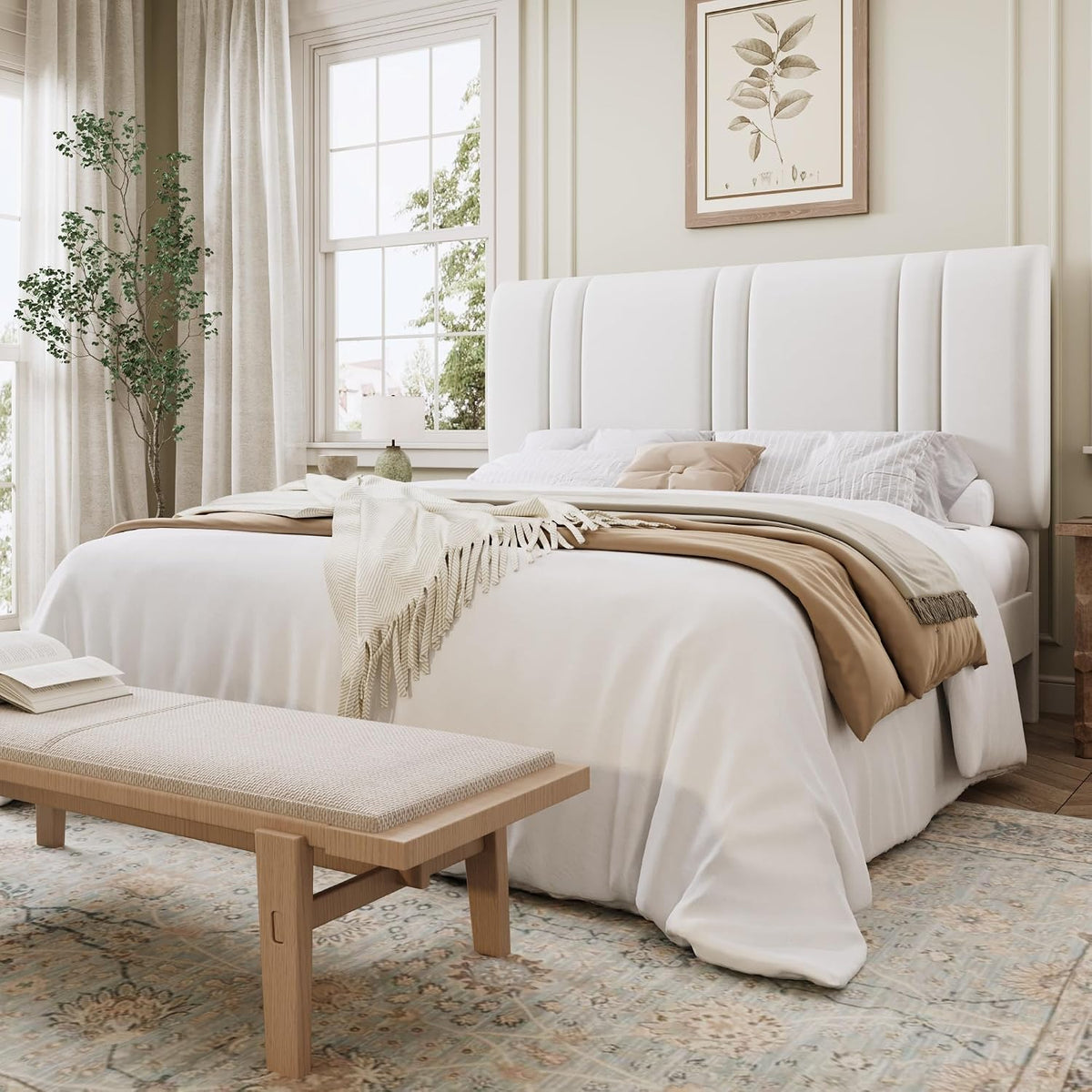 sha cerlin full size velvet bed frame with, main product view