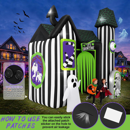 Kalolary 12FT Halloween Inflatable Arch Giant Haunted House Inflatable Tunnel