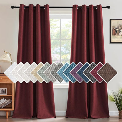 H.VERSAILTEX Linen Blackout Curtain 108 Inches Long by HVERSAILTEX