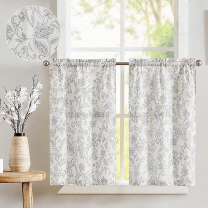 jinchan Floral Kitchen Curtains by JINCHAN
