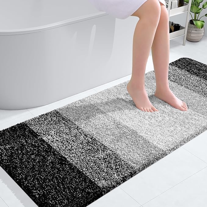 OLANLY Bathroom Rugs Mat 50x30, Extra Soft Absorbent Microfiber Bath Rugs by OLANLY
