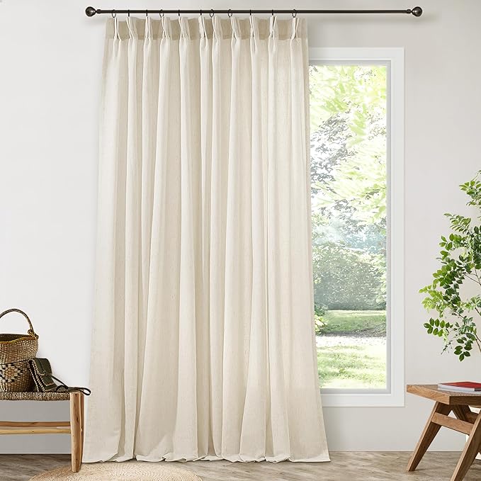Pinch Pleat 120 Inch Linen Curtains - Image 7