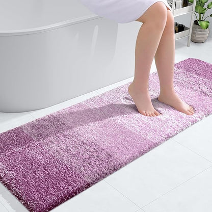OLANLY Bathroom Runner Rugs 59x17, Extra Soft Absorbent Microfiber Bath Rugs by OLANLY