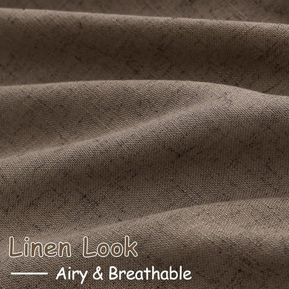 Light Brown Linen Curtains 84 Inches Long - Image 5