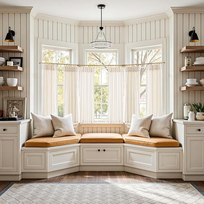 jinchan Pinch Pleated Linen Blend Curtains 45 Inch 2 Panels Light Filtering - Image 3