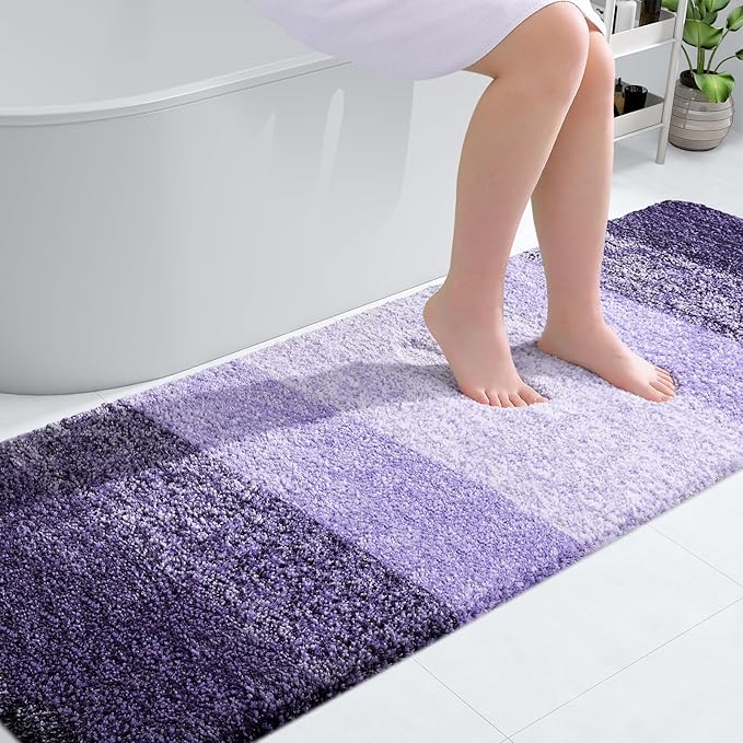 OLANLY Bathroom Runner Rugs 70x24, Extra Soft Absorbent Microfiber Bath Rugs by OLANLY