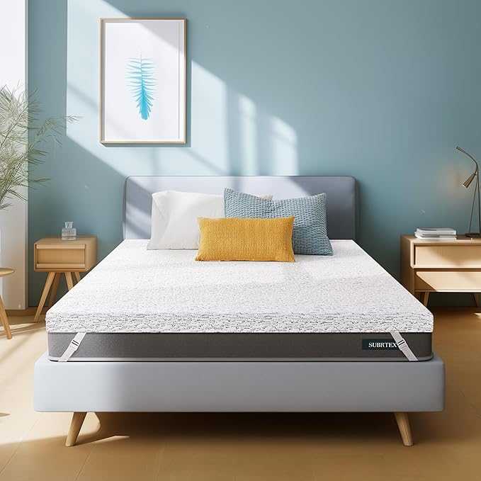 Subrtex Cooling Mattress Topper Cover King Size 2 Inch Mattress Topper - Image 6