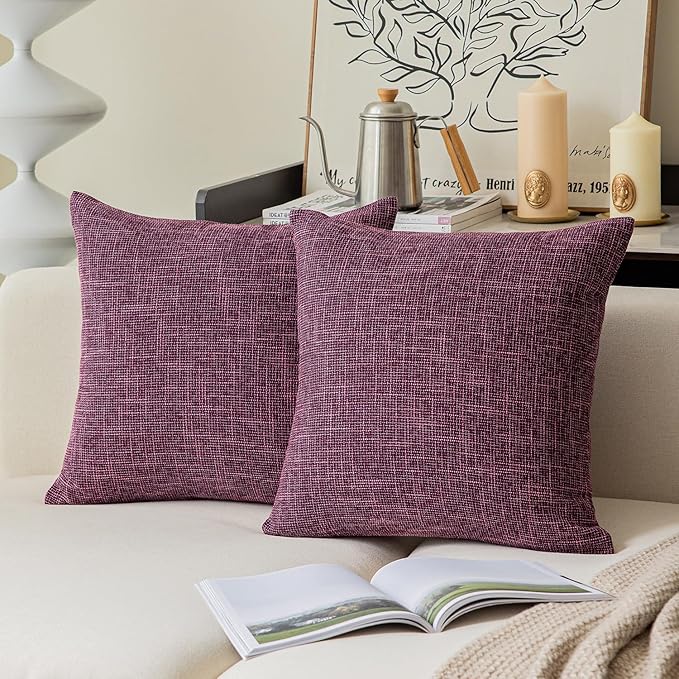 Kevin Textile Best Faux Linen Throw Cushion Covers Shams Textural Pillowcase by KevinTextile