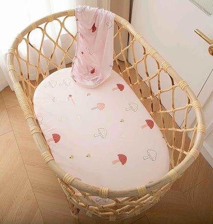 SDY Jersey Mushroom Bassinet Sheets - Image 2