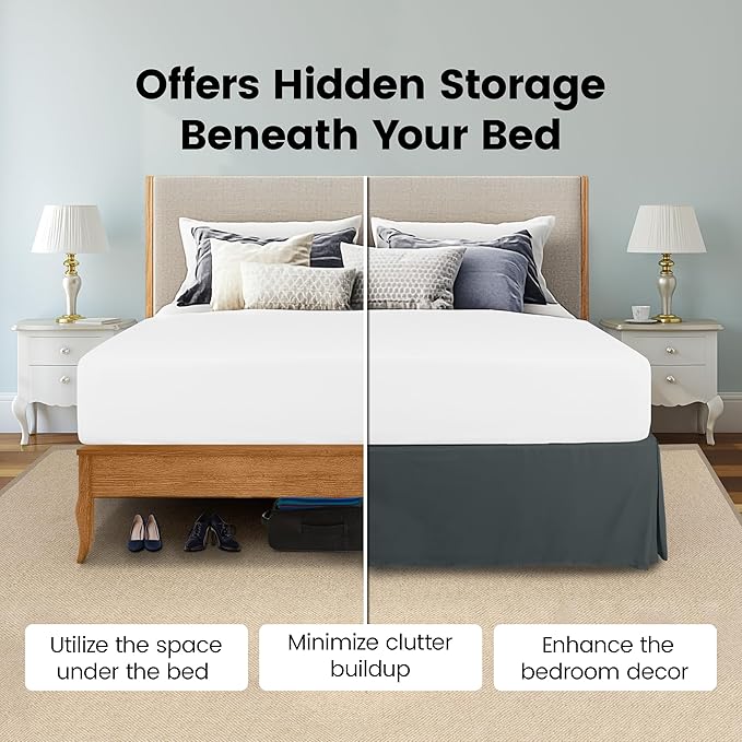 Utopia Bedding King Bed Skirt - Image 3