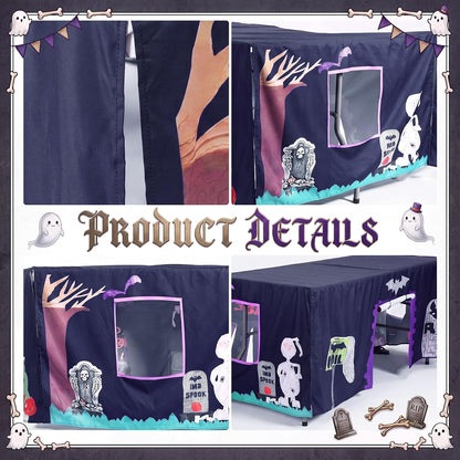 Oudain Large Halloween Haunted House Tablecloth 67 x 25.5 x 40 Inch