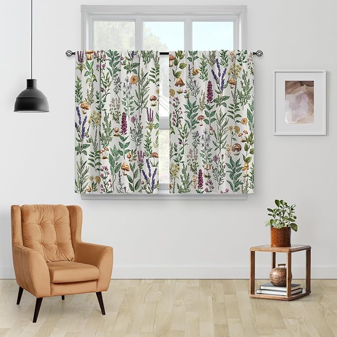 Aimego Spring Floral Kitchen Curtains - Image 2