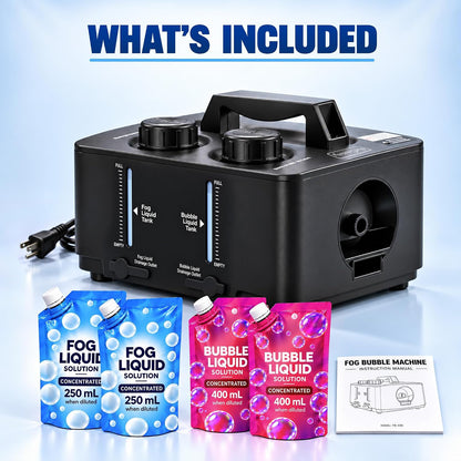 Fog Bubble Machine - High Powered Smoke Bubble Machine for Halloween Party