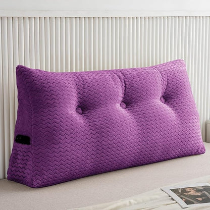 Large Bolster Triangular Headboard Wedge Backrest Positioning Support Bed Rest by ZOEMO