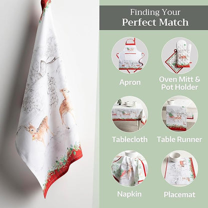 Maison d' Hermine Kitchen Towels Set of 3 100% Cotton 20" x 27.5" Reusable - Image 6