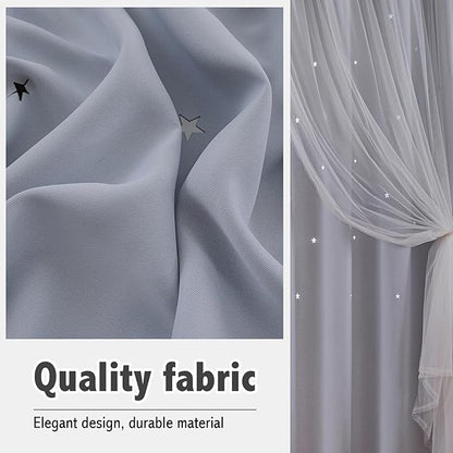 indistar Star Cutout Kids Window Blackout Curtains - Image 7