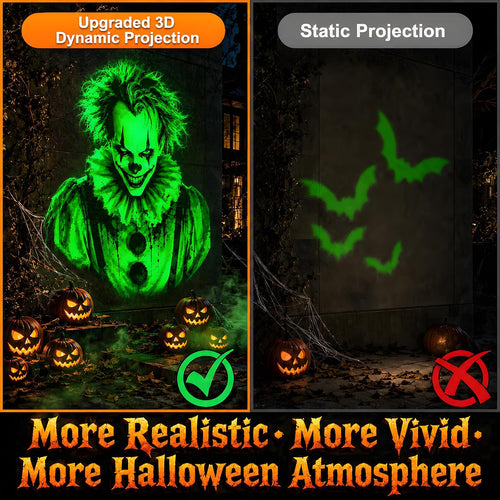 12-in-1 Halloween Projector Lights, Outdoor Dynamic Halloween Projector