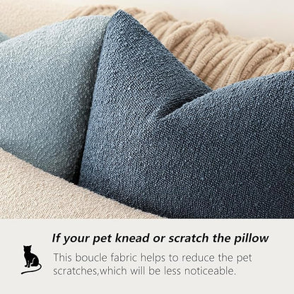 Foindtower Decorative Textured Boucle Throw Pillow Covers Accent Solid Pillow - Image 4