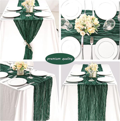 12 Pack 13Ft Cheesecloth Table Runner 35x157 Inch Boho Gauze Table Runner - Image 5