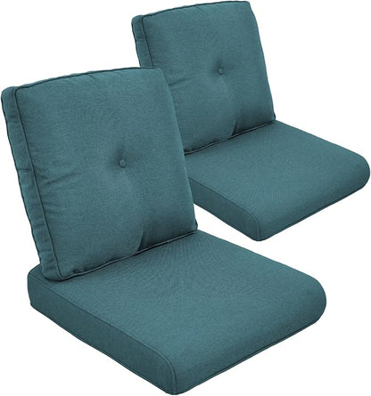 Outdoor Chair Cushion Set of 2, Waterproof Outdoor Seat Cushions 25x22 by moosprr