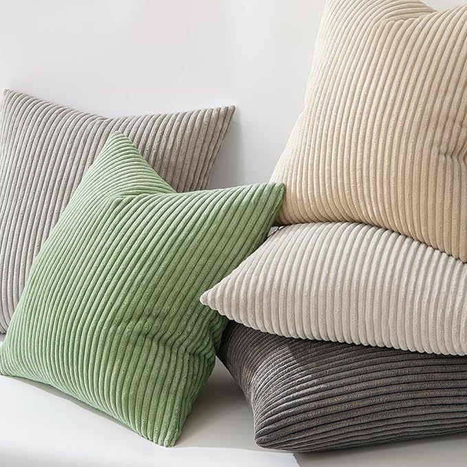MIULEE Pack of 2 Pillow Covers Soft Soild Decorative Square Throw Pillow Covers - Image 4