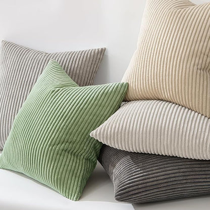MIULEE Pack of 2 Pillow Covers Soft Soild Decorative Square Throw Pillow Covers - Image 4