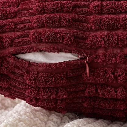 MIULEE Pack of 2 Christmas Burgundy Corduroy Decorative Pillow Covers 12x12 - Image 5