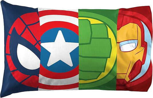 Jay Franco Marvel Super Hero Adventures Double Team 1 Pack Pillowcase by JayFranco