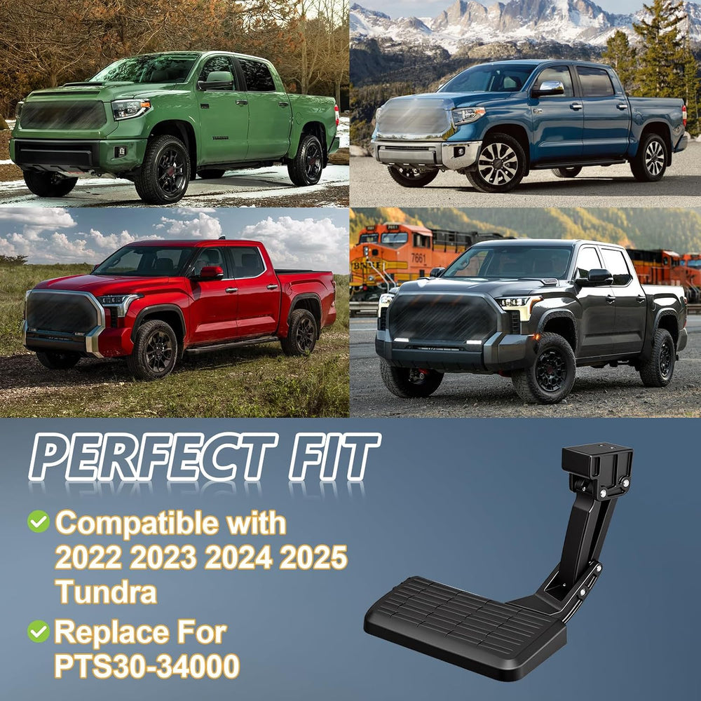 Rear Bed Step Tailgate Step Compatible with 2022 2023 2024 2025 2026 Tundra F...