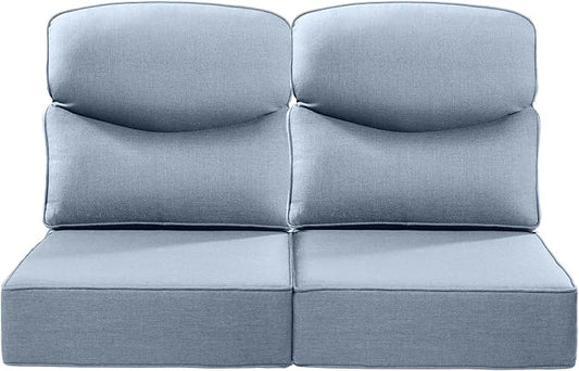Luxury 22x24/22x25 6-Inch Smile Outdoor Seat Cushions Set of 2 by ACTREST