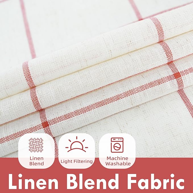 DriftAway Striped Linen Short Curtains - Image 2