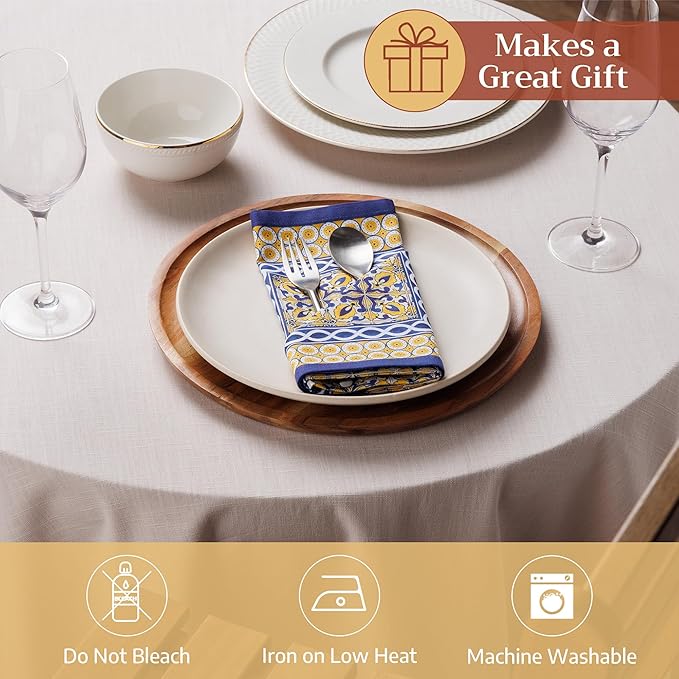 Maison d' Hermine Cloth Napkins Set of 4 100% Cotton Soft & Durable Everyday - Image 4