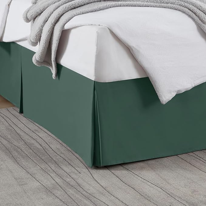 Nestl Forest Green Bed Skirt Cal King Size by Nestl