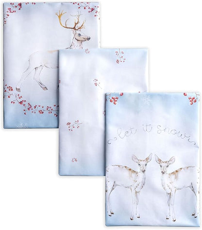 Maison d' Hermine Kitchen Towels Set of 3 100% Cotton 20" x 27.5" Reusable by MaisondHermine