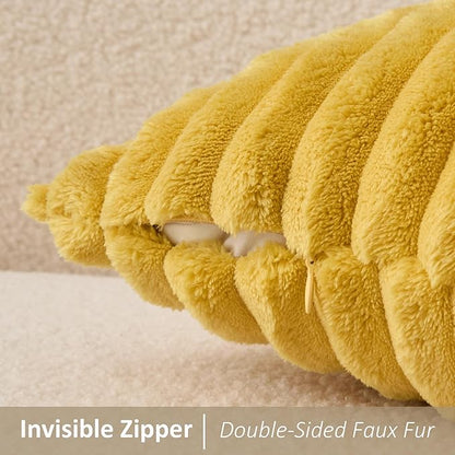 Kevin Textile Soft Plush 12x24 Inch Lumbar Pillow Cover 1 Pack, Luxury Fluffy - Image 4