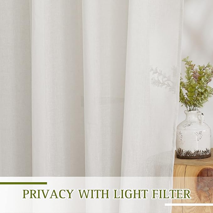 NICETOWN Linen Curtains 135 inches Length - Image 3