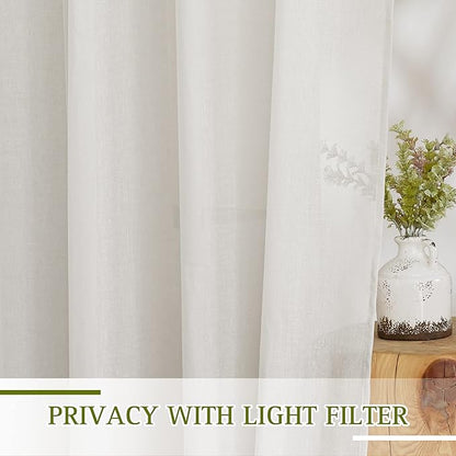 NICETOWN Linen Curtains 135 inches Length - Image 3