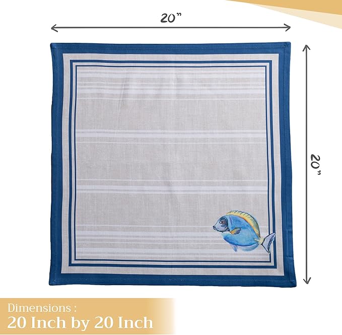 Maison d' Hermine Cloth Napkins Set of 4 100% Cotton Everyday Reusable Square - Image 4