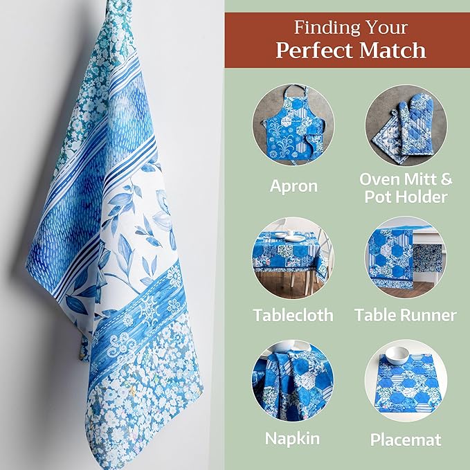 Maison d' Hermine Kitchen Towels Set of 3 100% Cotton 27.50" x 20" Reusable - Image 5