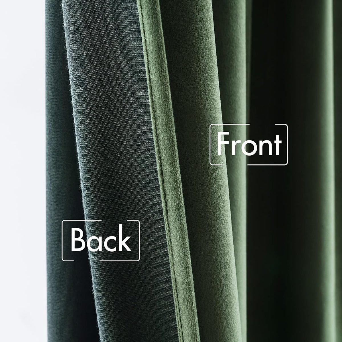 miulee velvet curtains 52x63 inches 2 panels olive, package contents