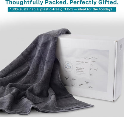 fabdreams 100% organic cotton bath towel set of on a desk or shelf