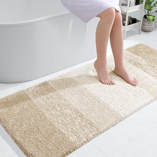OLANLY Bathroom Runner Rugs 54x24, Extra Soft Absorbent Microfiber Bath Rugs by OLANLY