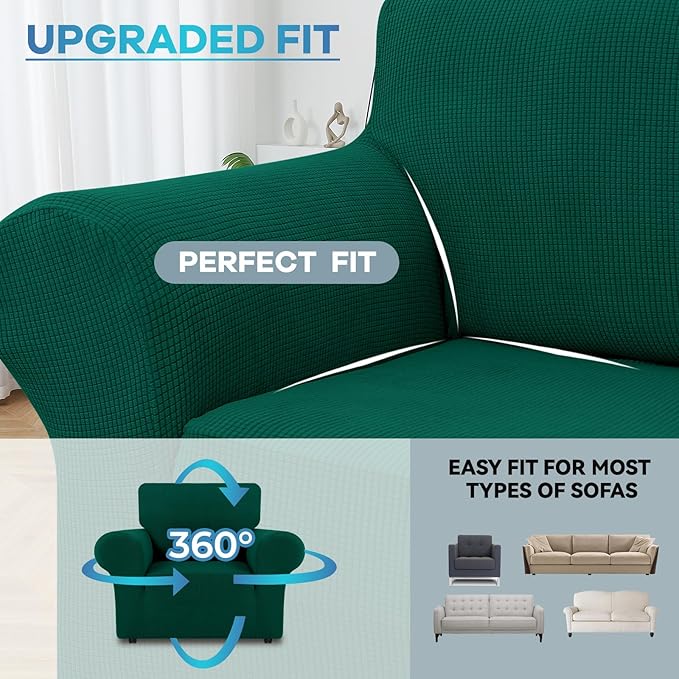 LURKA Stretch Chair Sofa Slipcovers 1 Piece Couch Covers - Image 4
