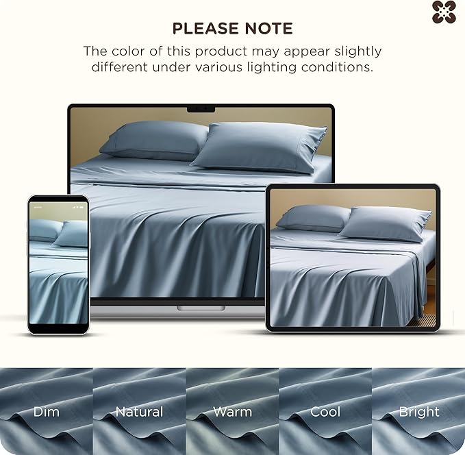 Bedsure Cooling Sheets, Rayon Derived from Bamboo & Cotton Blend, GentleSoft - Image 9