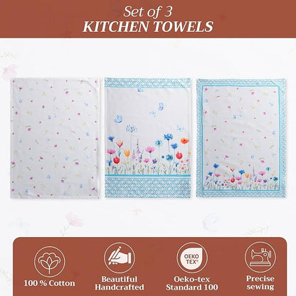 Maison d' Hermine Kitchen Towels Set of 2 100% Cotton 27.50" x 20" Reusable - Image 2
